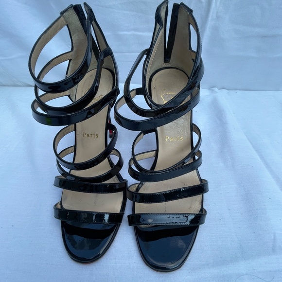 Christian Louboutin Mariniere Strappy High Heels Sandals - Picture 11 of 12